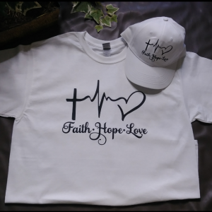Unisex Faith Hope Love Crewneck Polo Shirt And Hat Set