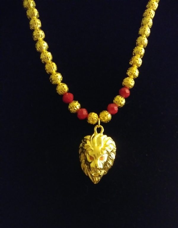 Gold Lion Of Judah Men Necklace