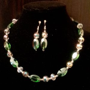 Dina Green and Translucent Colored Beaded Necklace