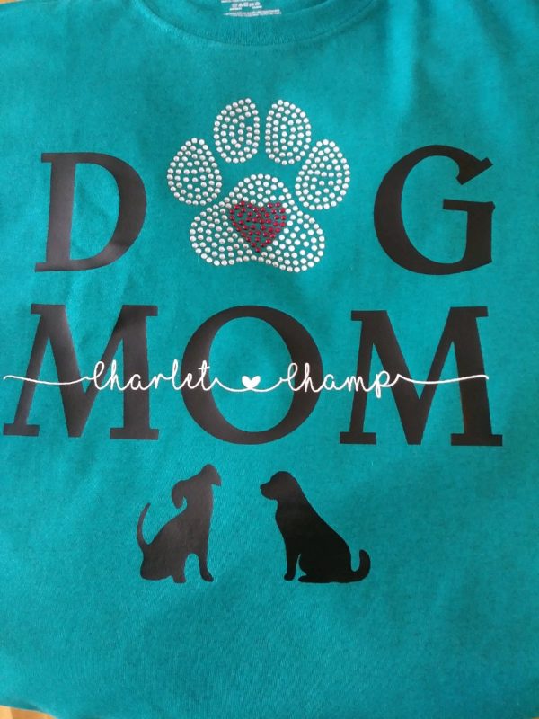 Rhinestone Dog Mom T-Shirt