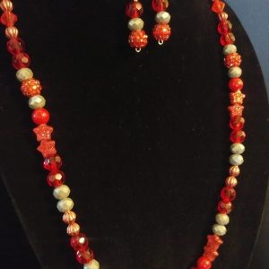 Breezy Slip On Women Red And Grey Necklace