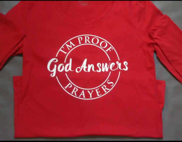I’m Proof God Answers Prayers Women Long Sleeve T-Shirt