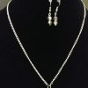 Silver Chain With Mushroom Charm Women Necklace Set