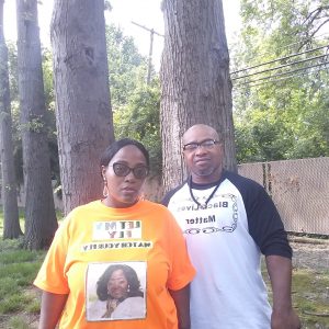 Renunda and Rodney wear Black Lives Matter Baseball Shirt