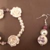 Passion Purple and White Beaded Necklace