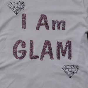 " I Am Glam" Polo T-Shirt (Navy Blue)