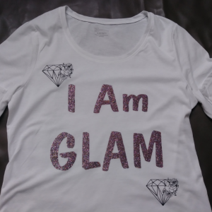 " I Am Glam" Polo T-Shirt (Navy Blue)