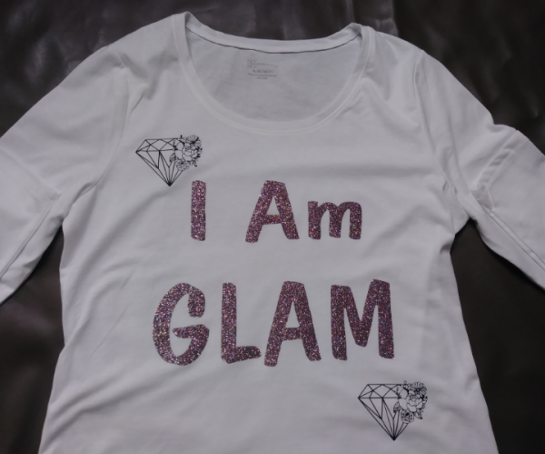 " I Am Glam" Polo T-Shirt (White)