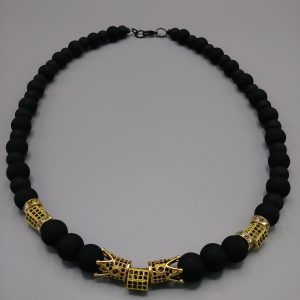 Men Panther Necklace Set 2021 Edition In Gold